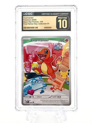 Pokémon - 1 Graded card - Charmander - First Partner