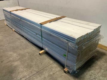 Veiling - 25x Vuren sponningplank wit gespoten 500x19,5x1,8c
