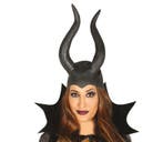 Halloween Helm Zwarte Hoorns, Verzenden, Nieuw