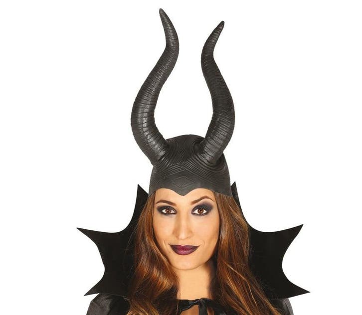 Halloween Helm Zwarte Hoorns, Hobby en Vrije tijd, Feestartikelen, Nieuw, Verzenden