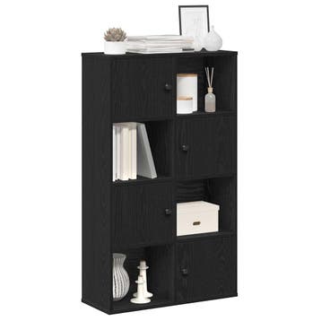 vidaXL Boekenkast 60x24x101,5 cm bewerkt hout zwart, Verzenden, Nieuw