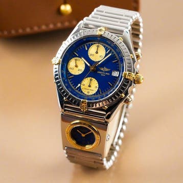 Breitling - Chronomat Dual Time Two Tone Blue Dial Copilot -