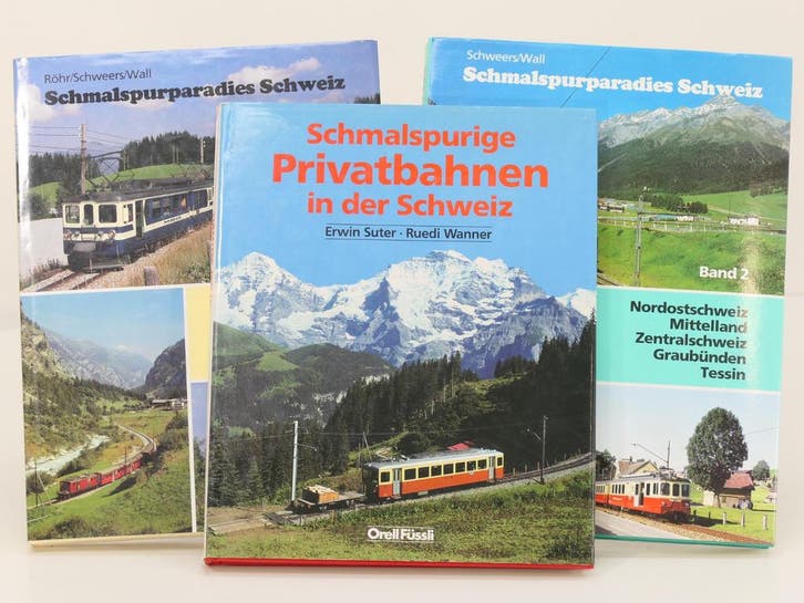 Set van 3 spoorwegboeken Zwitserse smalspoor - Hardcover..., Boeken, Vervoer en Transport, Nieuw, Ophalen of Verzenden