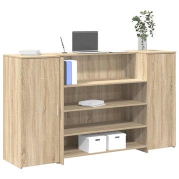 vidaXL Receptiebalie 180x50x103,5 cm bewerkt hout sonoma, Huis en Inrichting, Verzenden, Nieuw