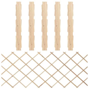 vidaXL Tuinlatwerken 5 st 180x80 cm massief vurenhout, Verzenden, Nieuw
