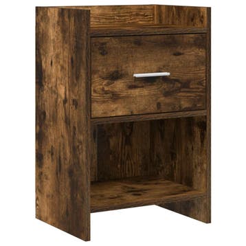 vidaXL Nachttafels Gerookt eiken 40 x 30 x 60 cm Bewerkt, Verzenden