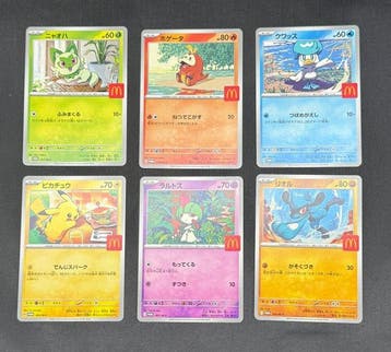 Pokémon - 6 Card - Pikachu, Sprigatito Carte promo, Foil,