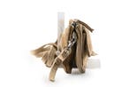 Manfield Clutch Beige, Handtassen en Accessoires, Tassen | Damestassen, Verzenden, Nieuw, Beige