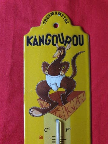 Thermomètre - Émaille - Thermomètre ( Kangourou Slip, Antiquités & Art