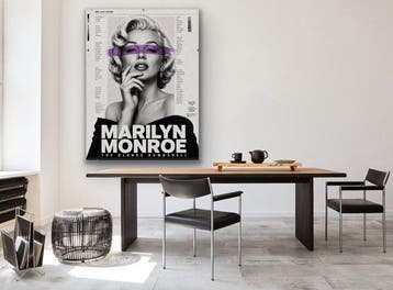 Eric Brumette - MARYLIN MONRIOE PURPLE PAPER - Toile L -