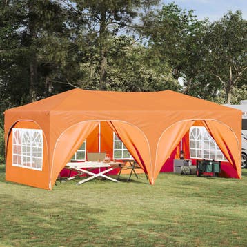 vidaXL Pop-up Feesttent 575 x 288 x 245 cm Oranje Oxford, Verzenden, Nieuw