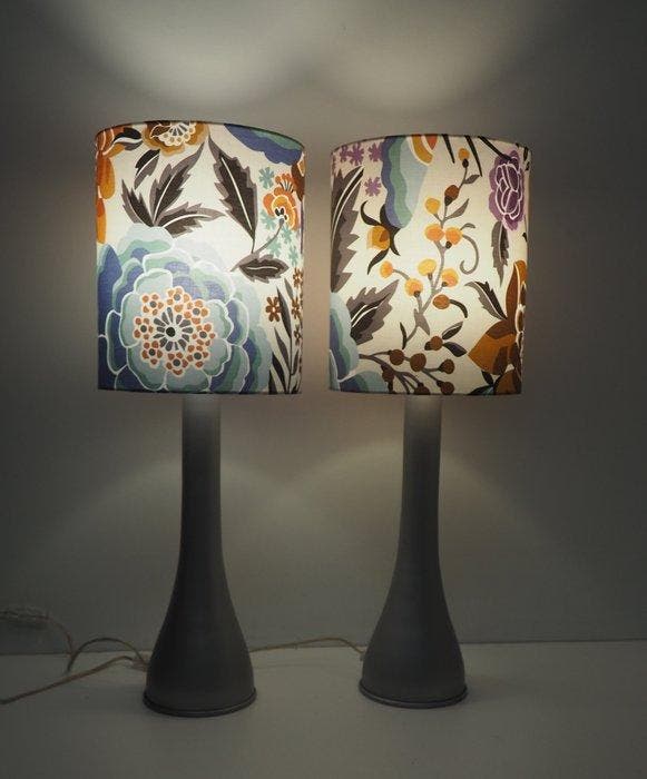 Lamp - Set minimalistische tafellamp / Missoni-stof, Antiquités & Art, Curiosités & Brocante