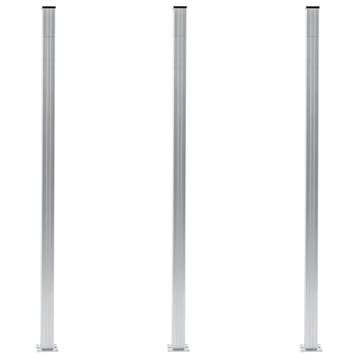 vidaXL Schuttingpalen 3 st 185 cm aluminium, Verzenden