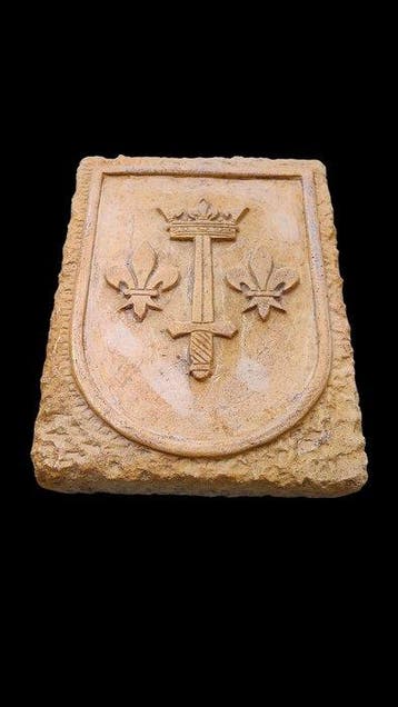 sculptuur, Stemma Araldico Giovanna Darco - 25 cm - Gegoten