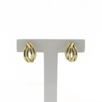 Gouden vintage fantasie oorclips (Oorbellen), Ophalen of Verzenden, Gebruikt, Goud, Goud