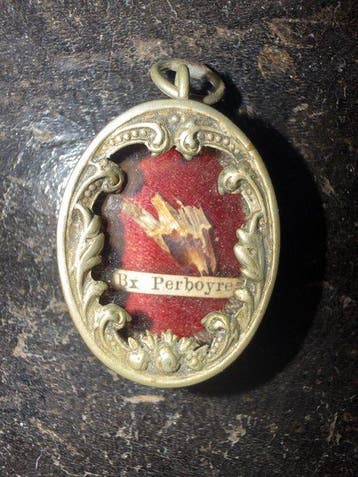 Reliekhouder - Verzilverd, Glas, Textiel - 1850-1900 - Ex