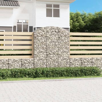 vidaXL Schanskorf gewelfd 150x50x180/200 cm gegalvaniseerd, Tuin en Terras, Verzenden, Nieuw