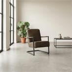 Leren fauteuil Lodge - Granada Ash (grijs/bruin), Ophalen of Verzenden