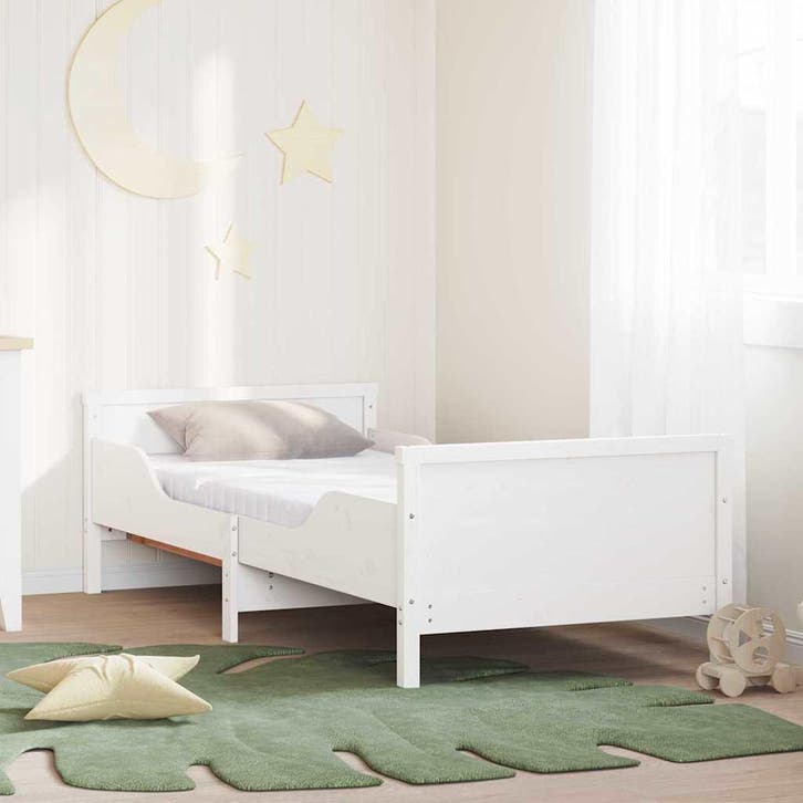 vidaXL Bedframe met uitschuifbaar matras Wit 80 x 200 cm, Maison & Meubles, Chambre à coucher | Lits, Envoi