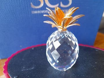 Swarovski - Beeldje - Pineapple small gold - 012726 - Box +