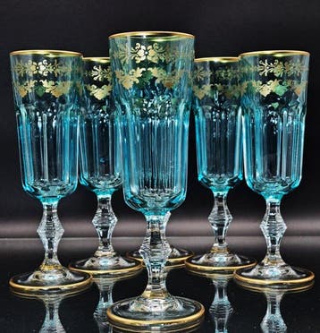 Artemisia - Champagne fluitje (6) - Monet - Kristal, Antiek en Kunst