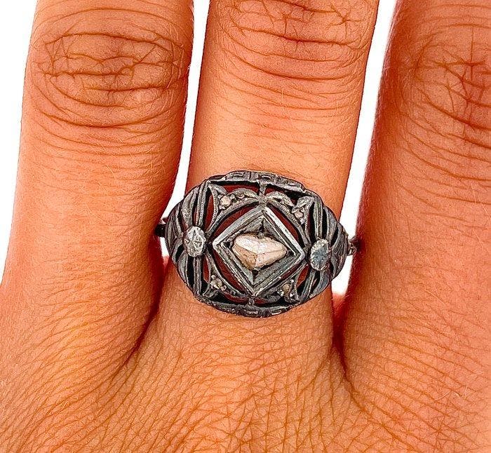 Sans prix de réserve - Bague - 9 carats Or jaune, Argent, Bijoux, Sacs & Beauté, Bagues