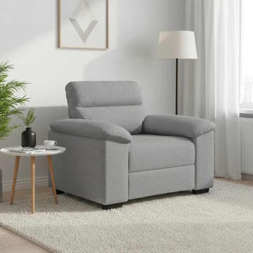 vidaXL Sofastoel Wolkgrijs 100x81x84 cm Stof, Verzenden