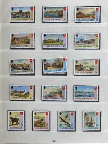 Isle of Man 1974/2006 - Verzameling in drie Lindner albums, Postzegels en Munten, Gestempeld