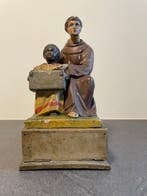Prachtige oude religieuze spaarpot / offerblok - 27 cm -, Antiek en Kunst