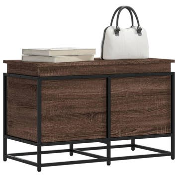 vidaXL Opbergbox met deksel 80x40x51,5 cm bewerkt hout bruin, Verzenden, Nieuw