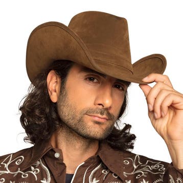 Cowboyhoed Nepleer Bruin 43cm, Verzenden, Nieuw