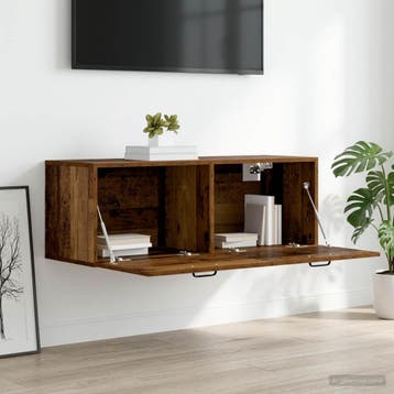 vidaXL Wandkast Oud hout 100 x 36,5 x 35 cm Bewerkt hout, Huis en Inrichting, Kasten | Overige, Verzenden, Nieuw