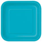 Borden Vierkant Turquoise 23cm 14st, Verzenden, Nieuw