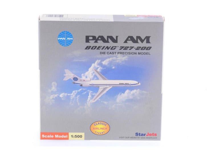 Schaal 1:500 StarJets SJPAA109A Pan Am Boeing 727-200 Reg..., Hobby en Vrije tijd, Modelbouw | Vliegtuigen en Helikopters, Gebruikt