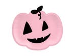 Halloween Borden Pompoen Roze 25cm 6st, Verzenden