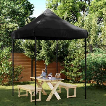 vidaXL Partytent inklapbaar pop-up 200x200x306 cm zwart, Verzenden