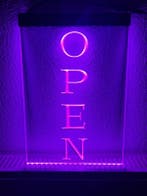 OPEN neon bord lamp LED verlichting reclame lichtbak VERTICA, Verzenden, Nieuw