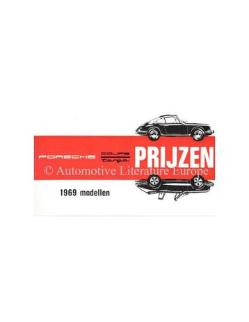 1969 PORSCHE 911 / 912 PRIJSLIJST NEDERLANDS, Ophalen of Verzenden