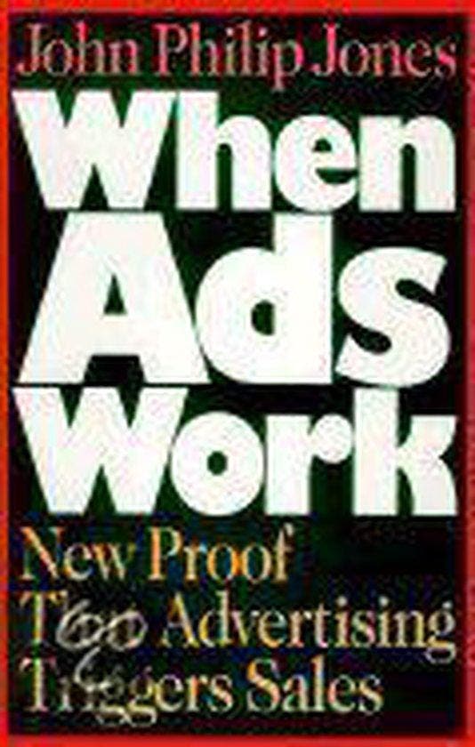 When Ads Work 9780029166628 David M Jones, Livres, Langue | Anglais, Envoi