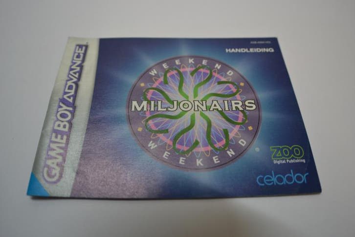Weekend Miljonairs (GBA HOL MANUAL), Games en Spelcomputers, Spelcomputers | Nintendo Consoles | Accessoires