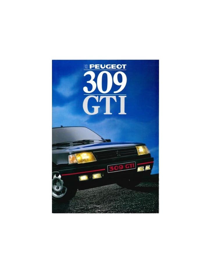 1988 PEUGEOT 309 GTI BROCHURE NEDERLANDS, Boeken, Auto's | Folders en Tijdschriften