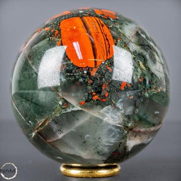 Zeer zeldzame eerste kwaliteit drakenbloedjasper Sphere uit