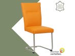 Leren eetkamerstoel Retro - Toledo Mandarin (oranje) -, Ophalen of Verzenden