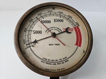 Fred S. Carver, New York - Hydraulische drukmeter -, Antiek en Kunst