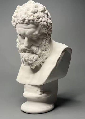 Statue, Testa di Hercules - 16 cm - Plâtre