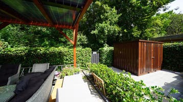 Tuinhuis van metaal in hout kleur | tijdelijke aanbieding!, Tuin en Terras, Nieuw