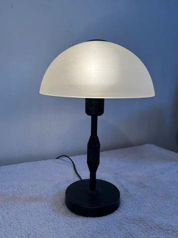 Lampe de table - Champignon - Acier, Verre