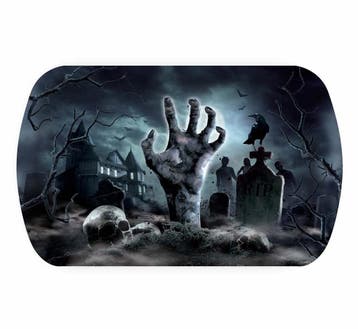 Halloween Dienblad Kerkhof 29cm, Verzenden, Nieuw
