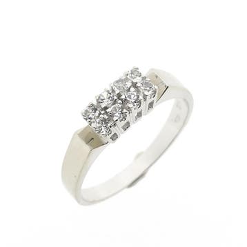 Gouden ring met zirconia, Ophalen of Verzenden