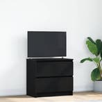 vidaXL Tv-meubel 60x35x54 cm bewerkt hout zwart, Verzenden, Nieuw